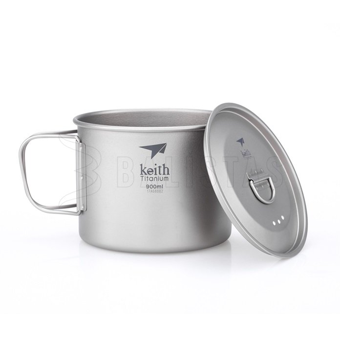 Titanbecher Keith mit Deckel 900ml