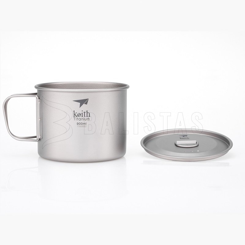 Titanbecher Keith mit Deckel 900ml