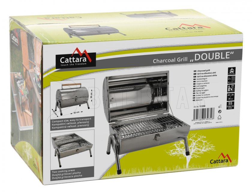 Cattara Double Tischgrill für Holzkohle