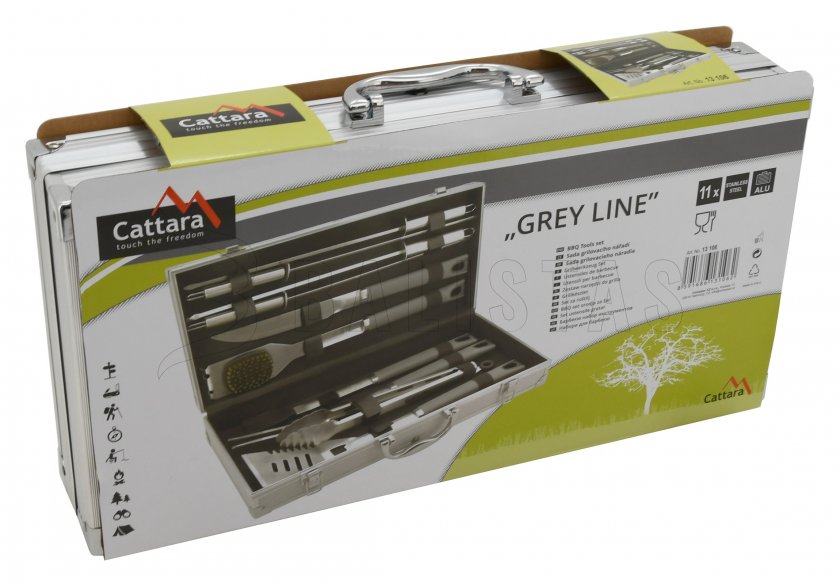 Grillbesteck Cattara Grey Line Set 11-tlg.