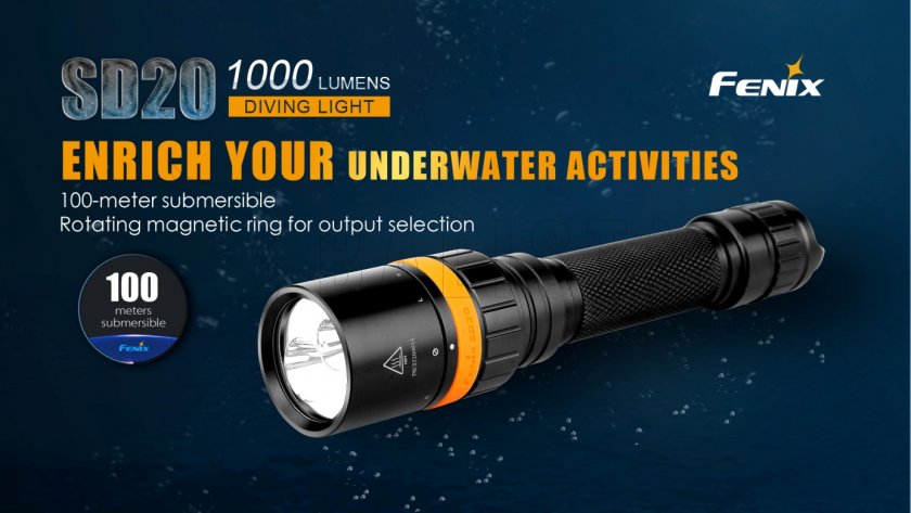 LED-Tauchlampe Fenix SD20