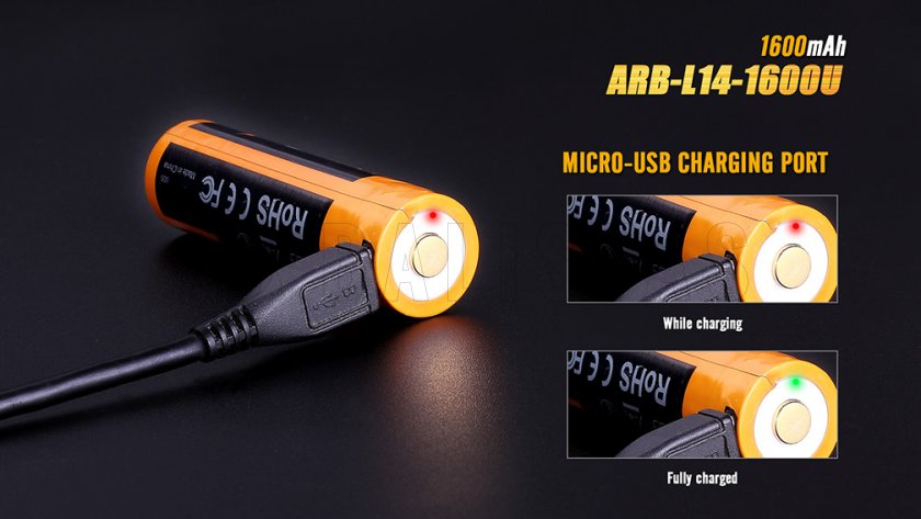 Wiederaufladbare USB AA Batterie Fenix ARB-L14-1600U 4