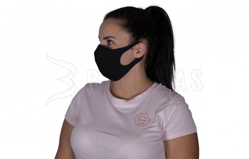 Mund-Nasen-Maske schwarz - Größe L