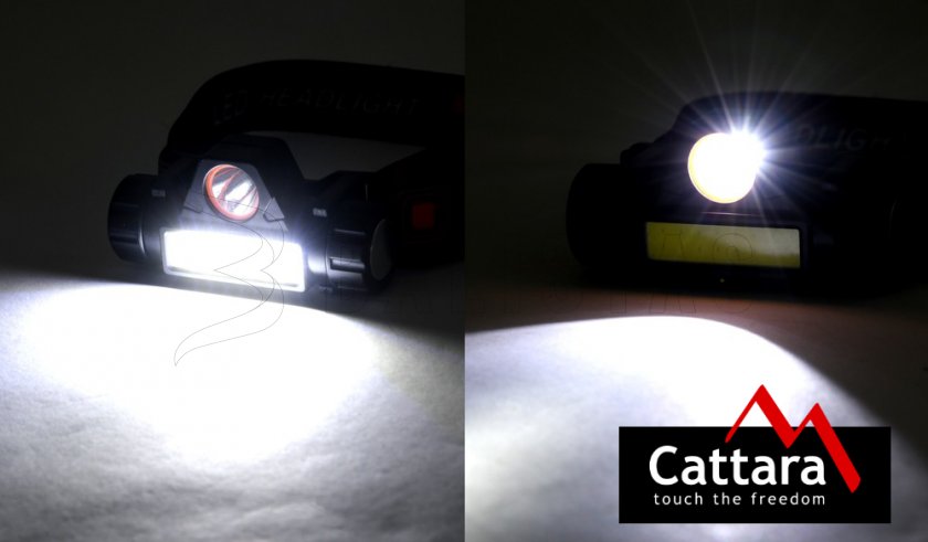 Wiederaufladbare Stirnlampe Cattara 120lm