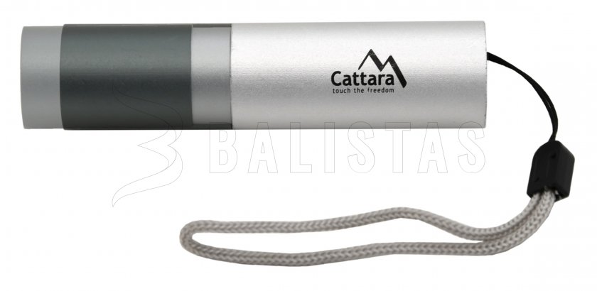 Kompakte LED-Taschenlampe Cattara 120lm ZOOM wiederaufladbar SILVER
