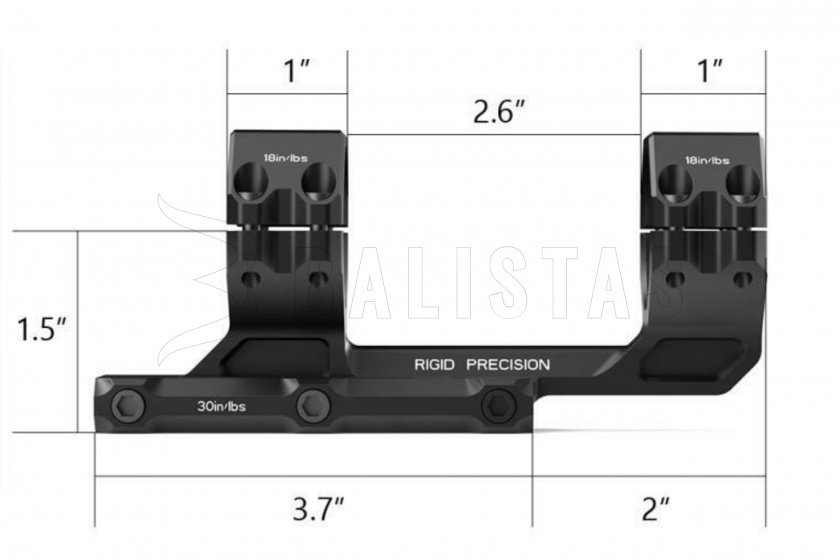 Montage Arken einteilig 20MOA 22mm/34mm
