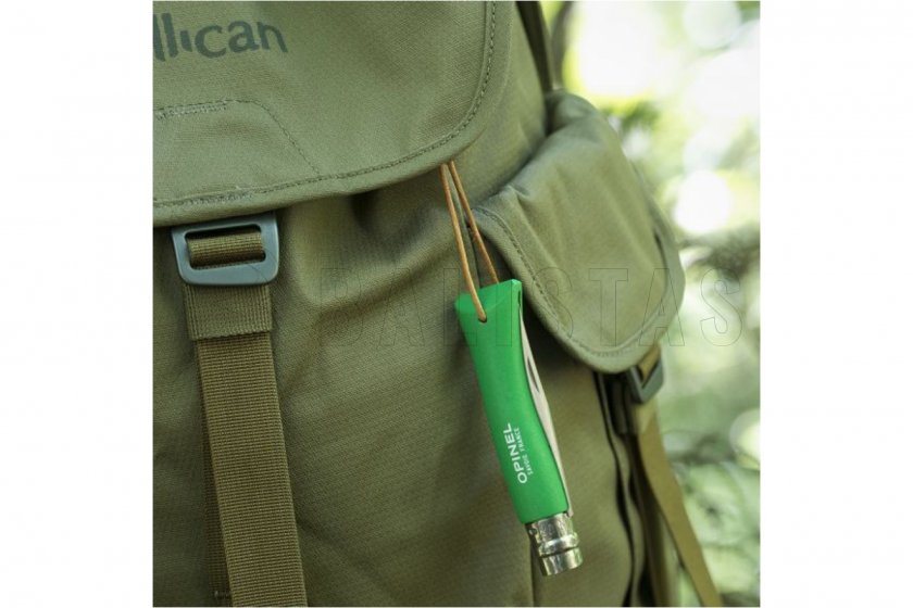 Messer Opinel 7 Inox grün mit Riemen 2