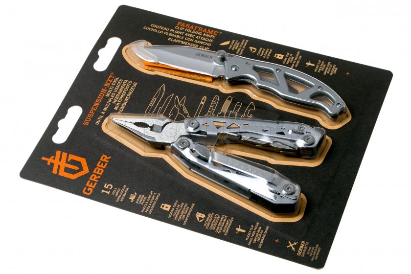 Set Zange Gerber Suspension-NXT + Messer Paraframe I