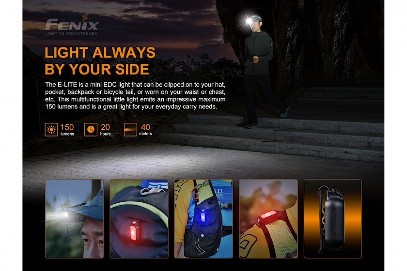 Wiederaufladbare Taschenlampe Fenix E-LITE
