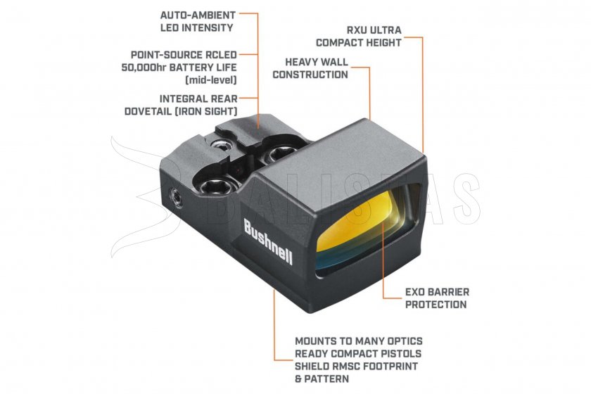 Kollimator Bushnell RXU-200 1x21 Reflex Sight schwarz