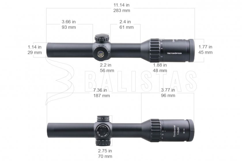 Zielfernrohr Vector Optics Continental x6 1-6x24 SFP G4 MOA