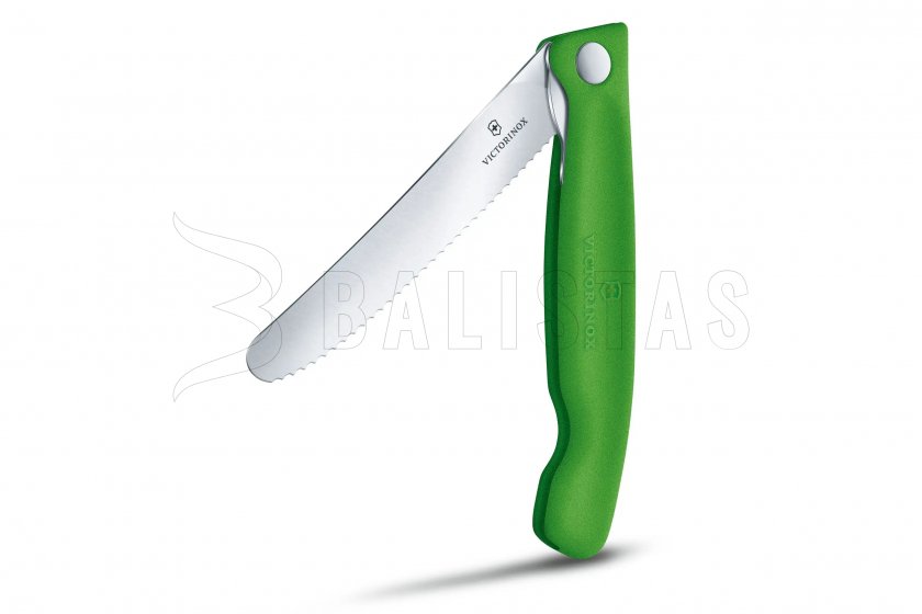 Gemüsemesser Klappmesser Victorinox Wellenschliff Grün