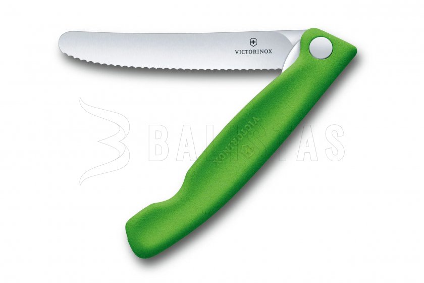 Gemüsemesser Klappmesser Victorinox Wellenschliff Grün