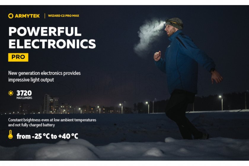 Stirnlampe Armytek Wizard C2 Pro MAX Warmes Licht