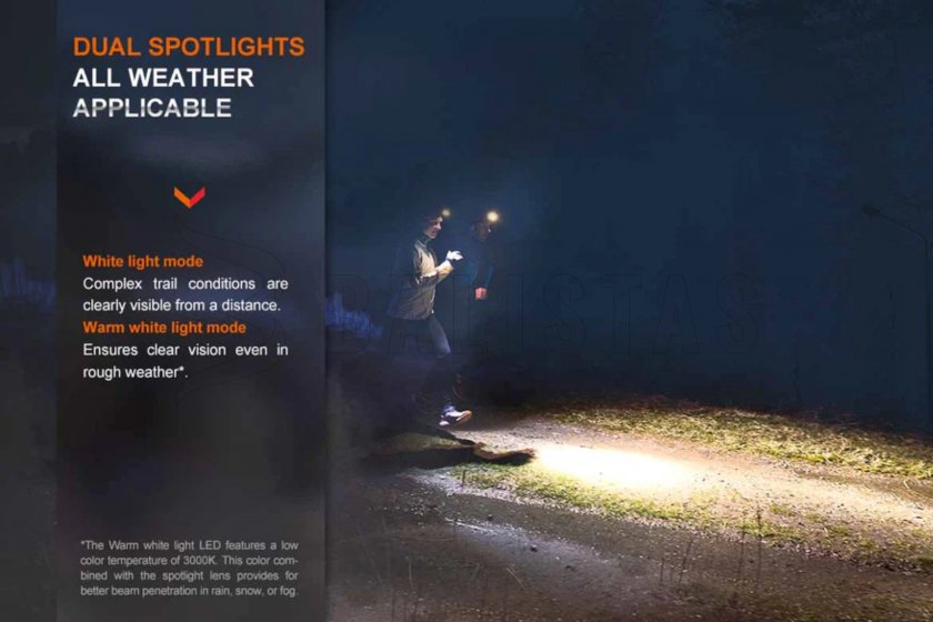 Wiederaufladbare Stirnlampe Fenix HM65R-DT schwarz 5