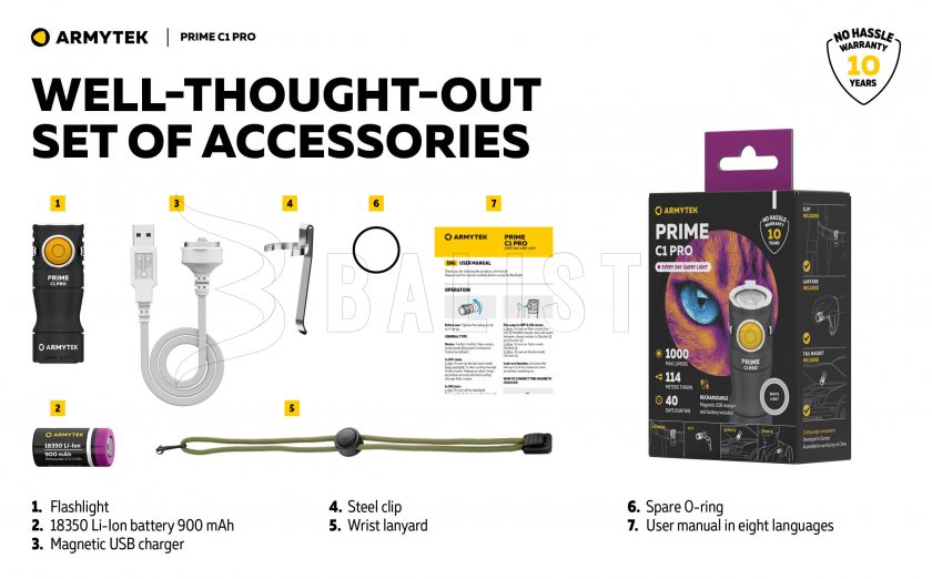 Taschenlampe Armytek Prime C1 Pro kaltweiß 20