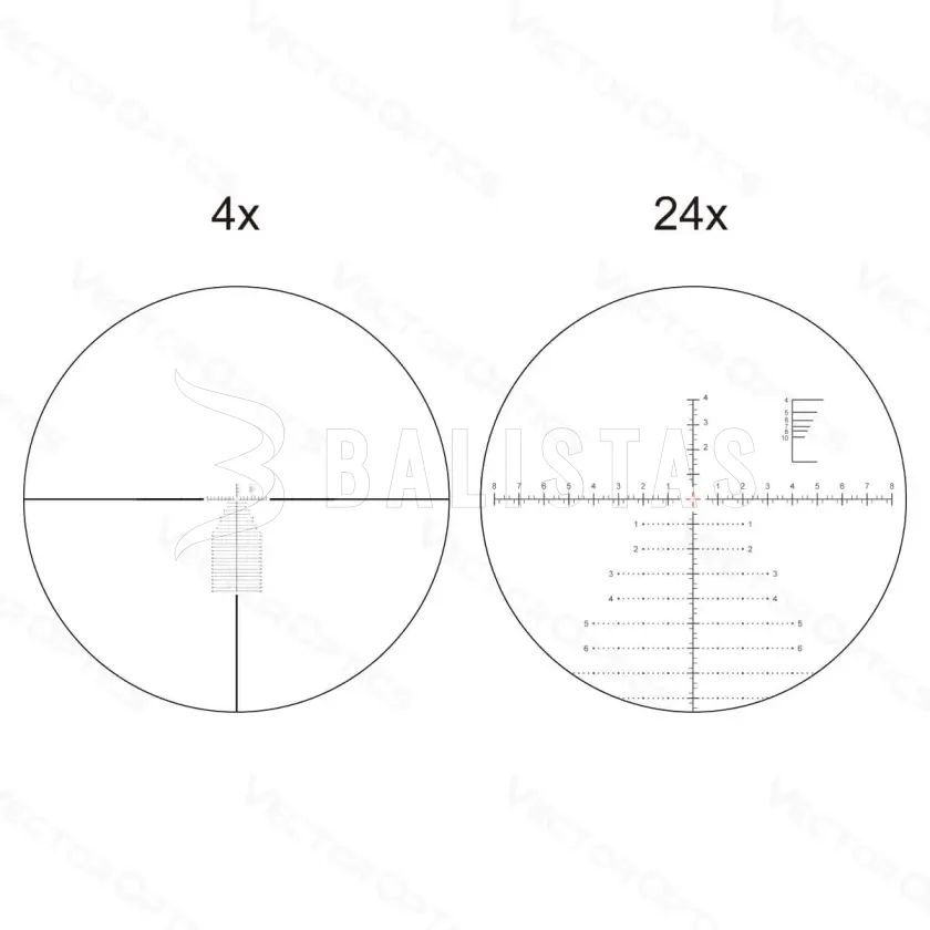 Zielfernrohr Vector Optics Continental x6 4-24x56 FFP FDE PRS 4