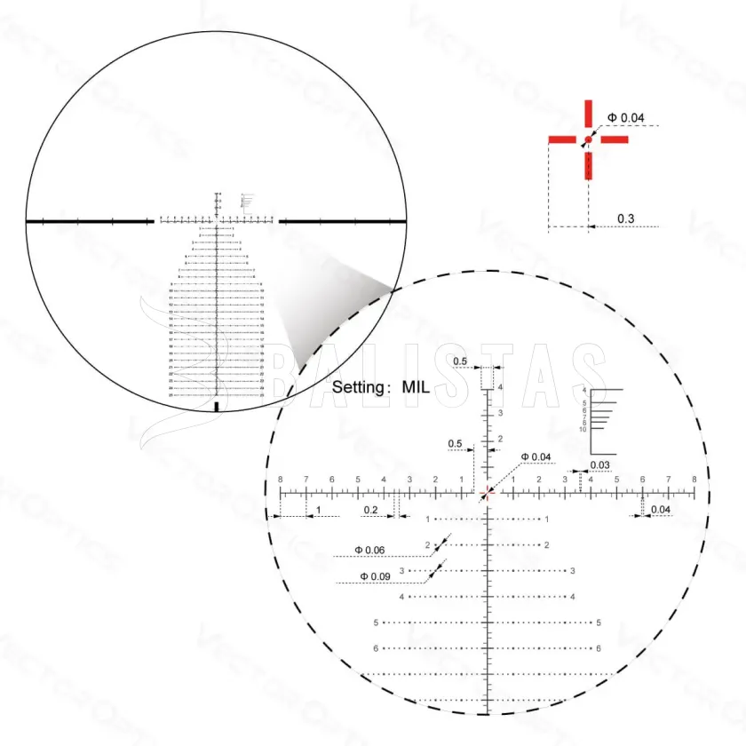 Zielfernrohr Vector Optics Continental x6 4-24x56 FFP FDE PRS 3
