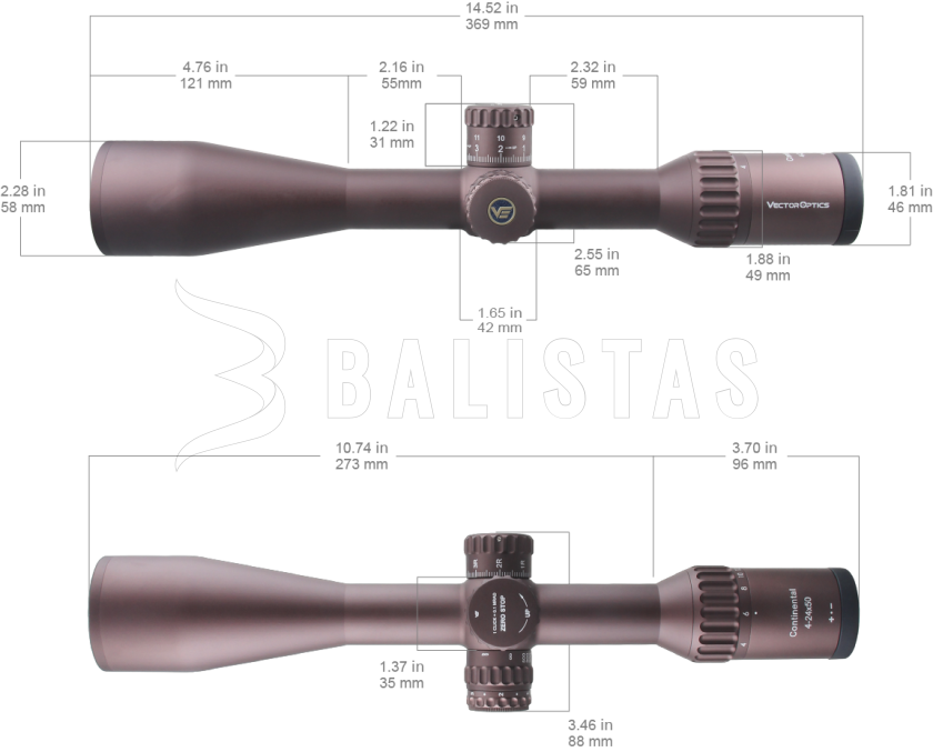 Zielfernrohr Vector Optics Continental x6 4-24x56 FFP FDE PRS 5