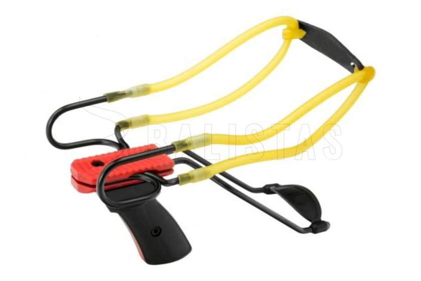 Steinschleuder Megaline Alpha 2 doppeltes Gummiband - rot