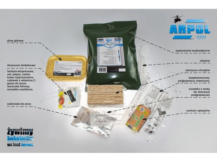 Tagespaket mit 3 Mahlzeiten Arpol PC Land 2 MRE 4