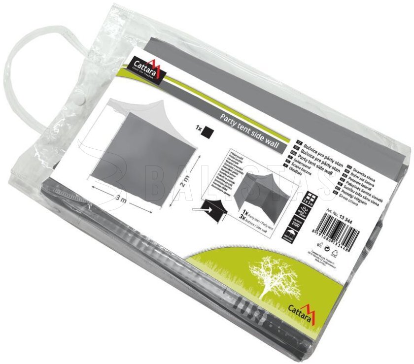 Seitenwände für Partyzelt 2X3m 210D grau wasserdicht Cattara 13344 4