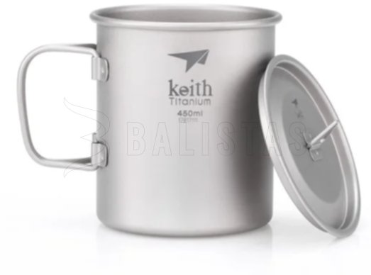 Titanbecher Keith mit Deckel 450ml