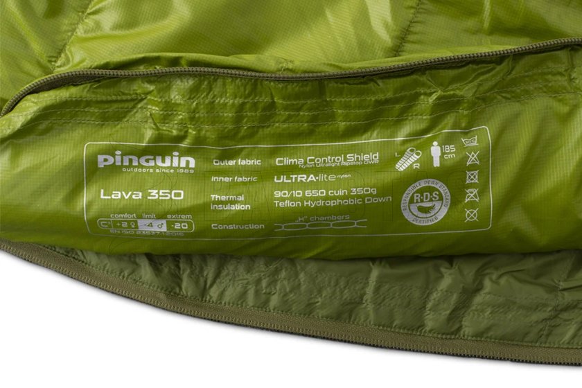 Schlafsack Pinguin Lava 350 175cm blau rechts 5