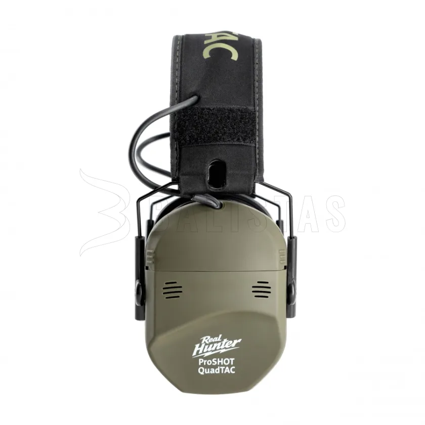 Aktiver Kapselgehörschutz RealHunter Active ProSHOT QuadTAC Olivgrün 3