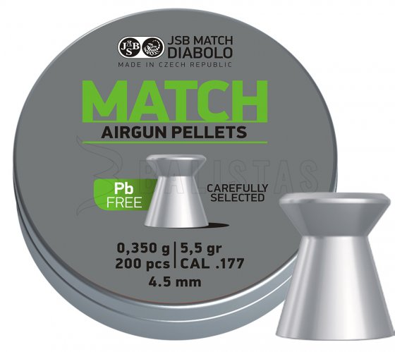 Diabolo JSB Match Lead Free 4,50mm 200Stk