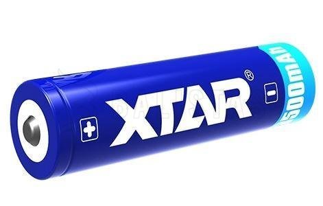 Akku mit Schutz Xtar 18650, 3500mAh Li-Ion, 3,7V