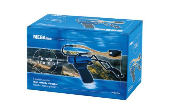 Schleuder Megaline Alpha 2 doppeltes Gummi - blau